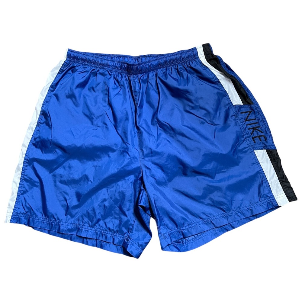 Nike Royal Blue Swim Trunk Shorts Mens XXL‎ Embroidered Logo Lined